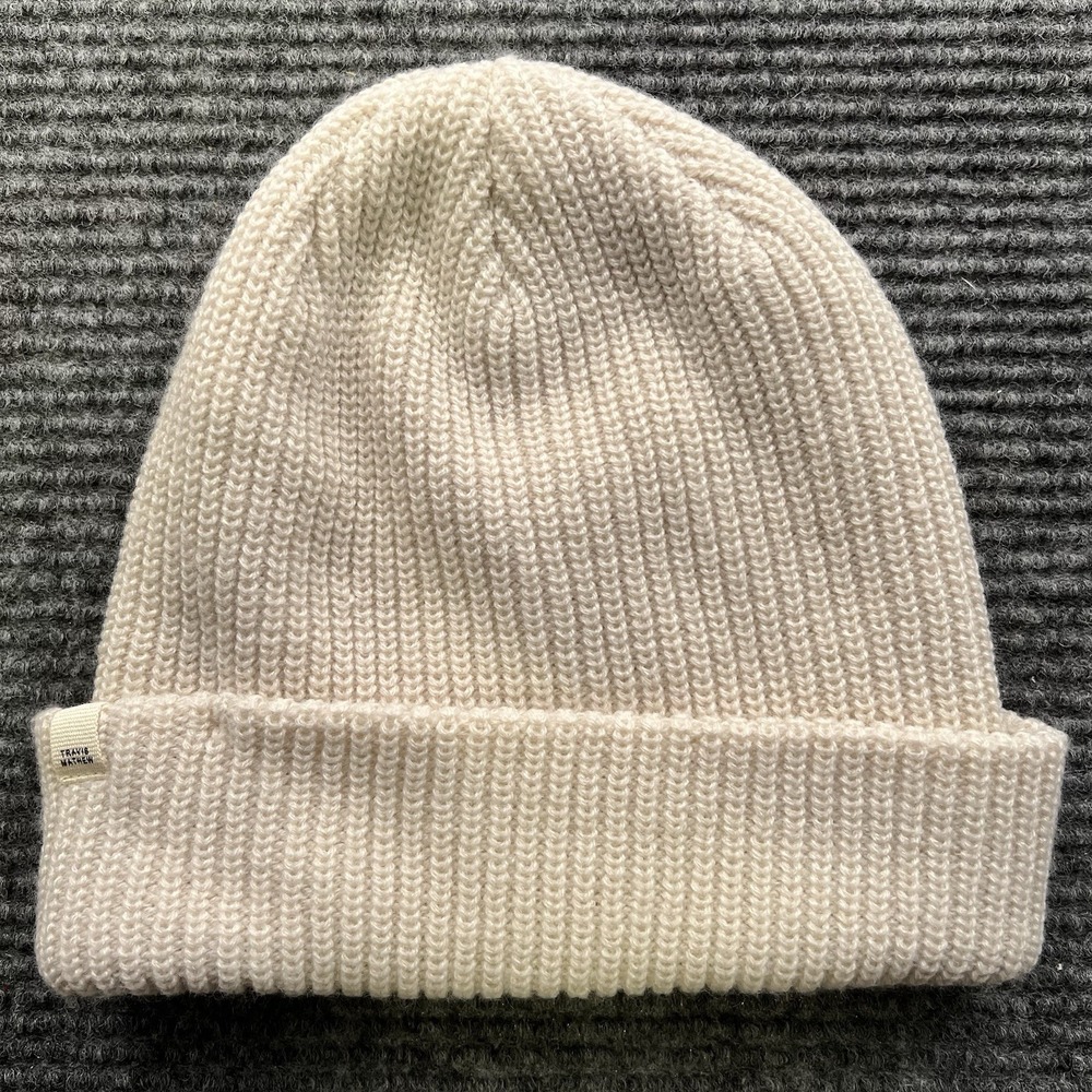 Travis Mathew Cream Coastal Cuffed Knit Beanie One Size 1MZ231 NWT $34.95‎